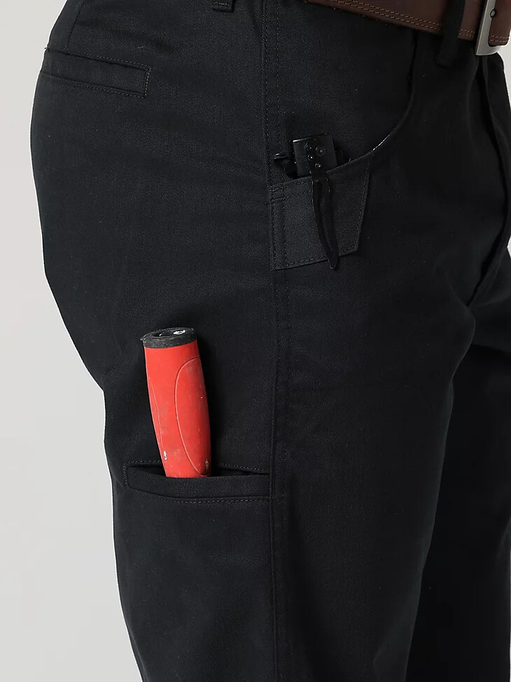 wrangler workwear relaxed straight pant jet black