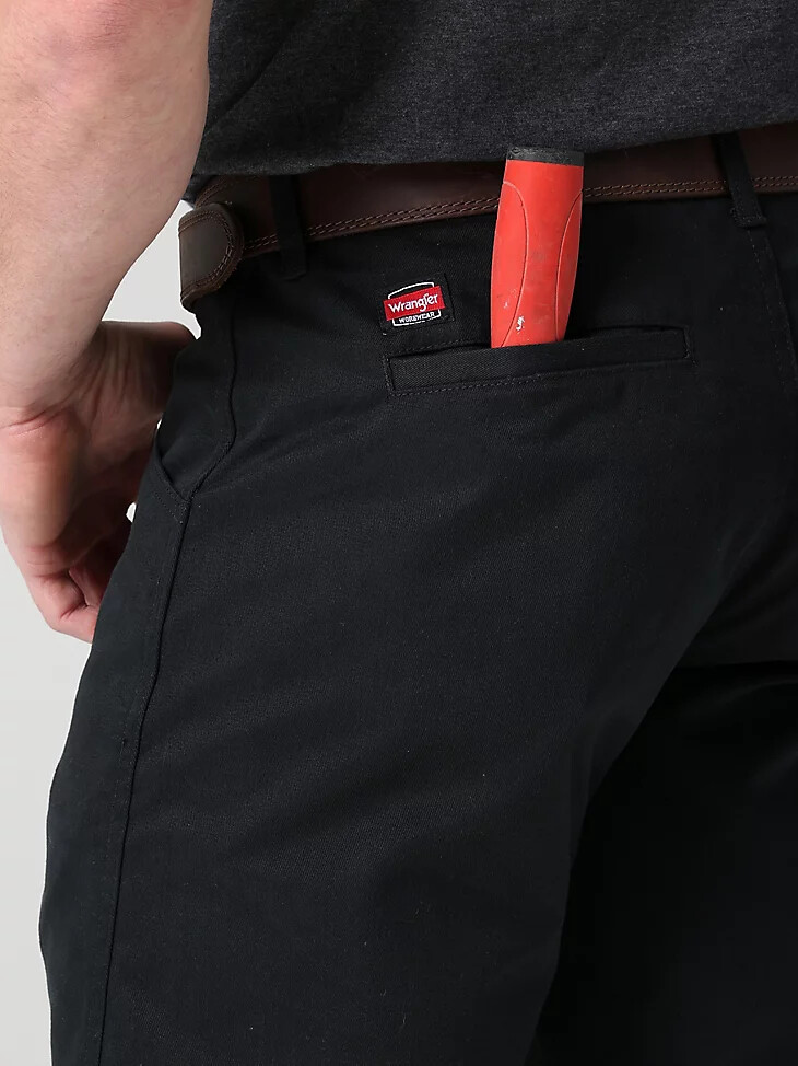 wrangler workwear relaxed straight pant jet black
