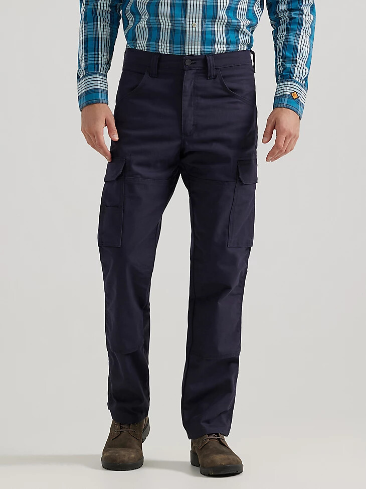 wrangler fr flammenhemmende ripstop-stretch-ranger-hose marineblau