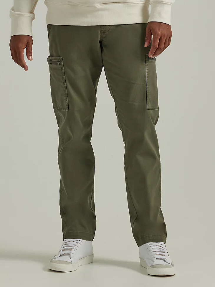 herren-cargohose damien schmal zulaufend olivgrün