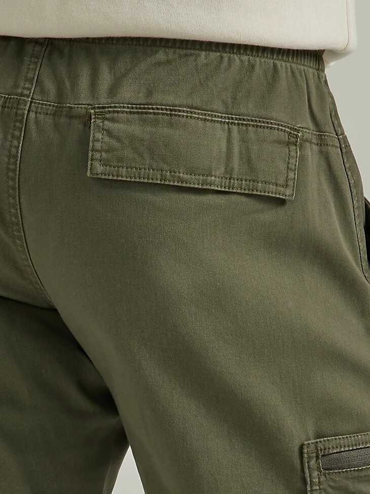 herren-cargohose damien schmal zulaufend olivgrün