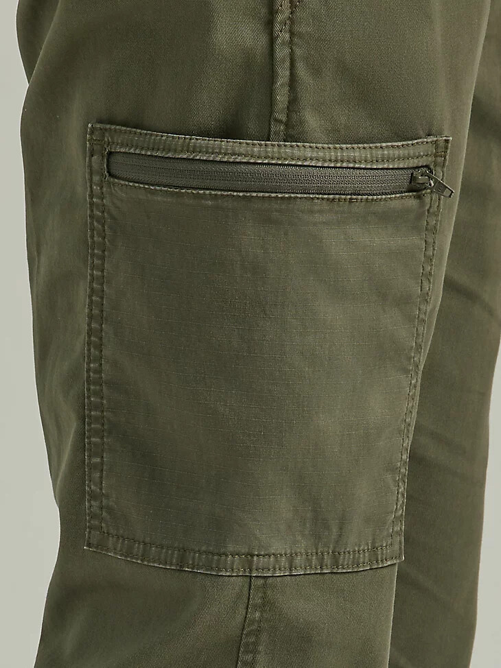 herren-cargohose damien schmal zulaufend olivgrün