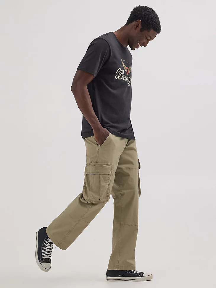 herren-cargohose aus ripstop-gewebe militär-vintage-khaki