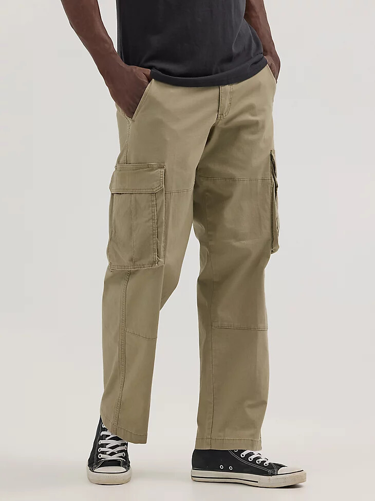 herren-cargohose aus ripstop-gewebe militär-vintage-khaki