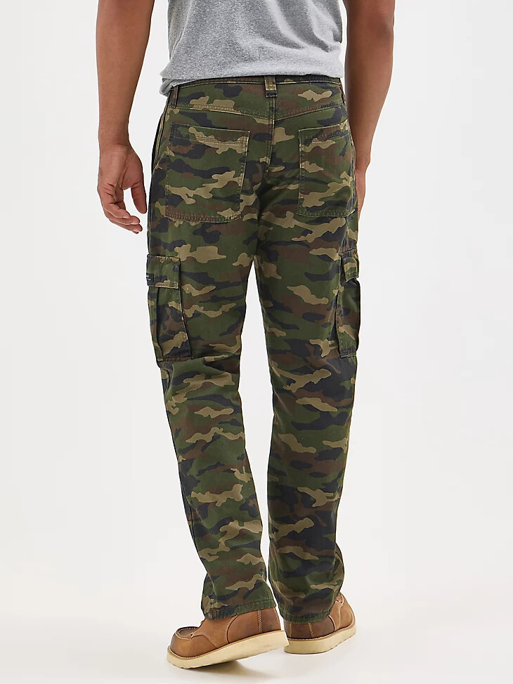 herren-cargohose mit fleecefutter glattes camouflage-muster