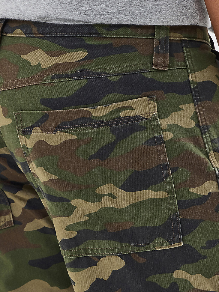 herren-cargohose mit fleecefutter glattes camouflage-muster