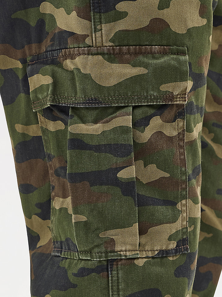 herren-cargohose mit fleecefutter glattes camouflage-muster