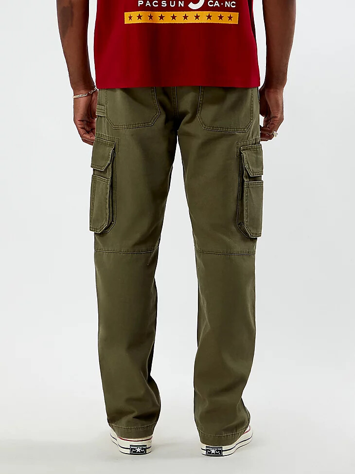wrangler x pacsun herren relaxed cargo pant pine green