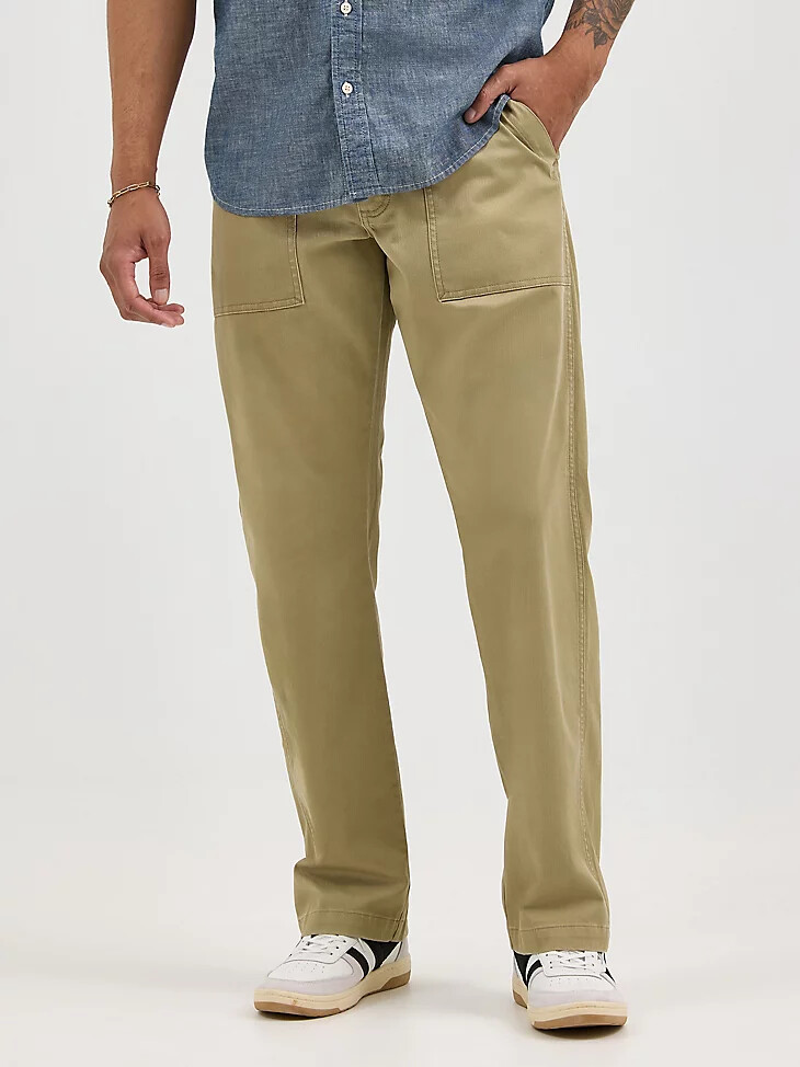 herren relaxed fatigue hose militär vintage khaki
