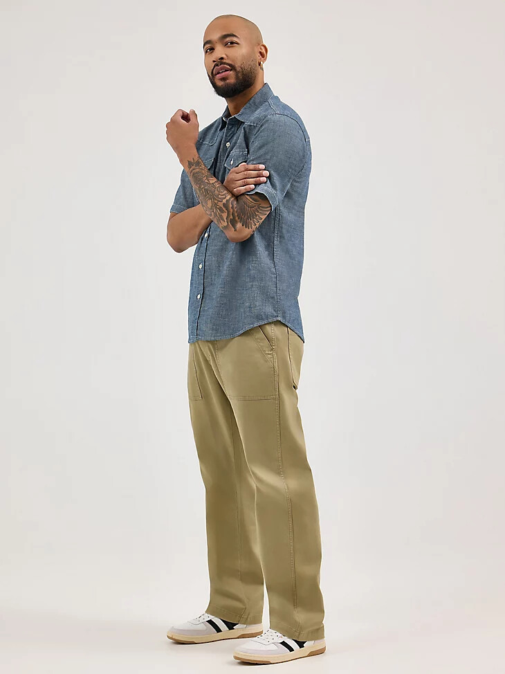 herren relaxed fatigue hose militär vintage khaki