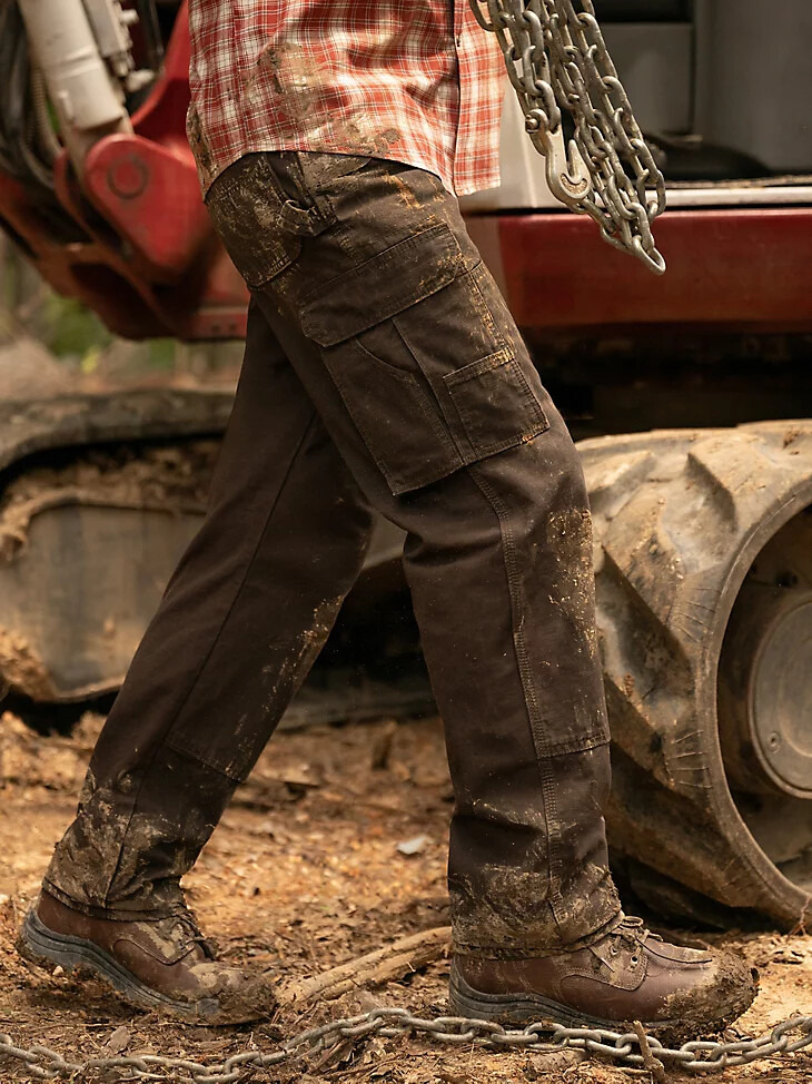 wrangler riggs workwear ripstop ranger cargohose dunkelbraun