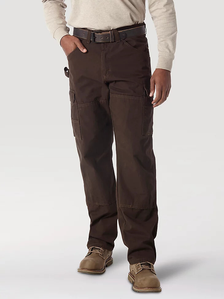 wrangler riggs workwear ripstop ranger cargohose dunkelbraun