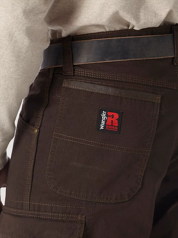 wrangler riggs workwear ripstop ranger cargohose dunkelbraun