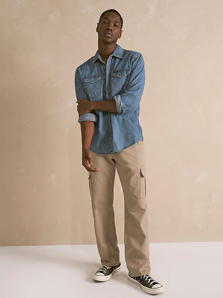 wrangler legacy cargo twill hose grain