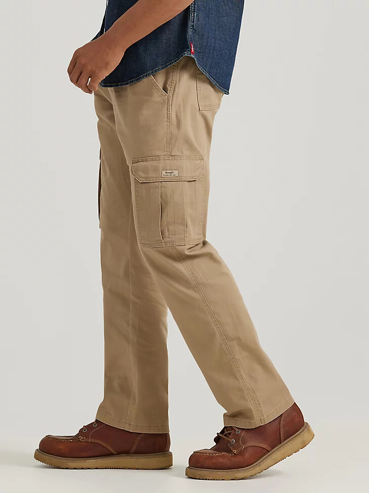 wrangler herren comfort flex waist cargo pant grain