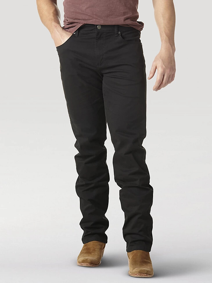 wrangler retro slim fit hose mit geradem bein für herren schwarz