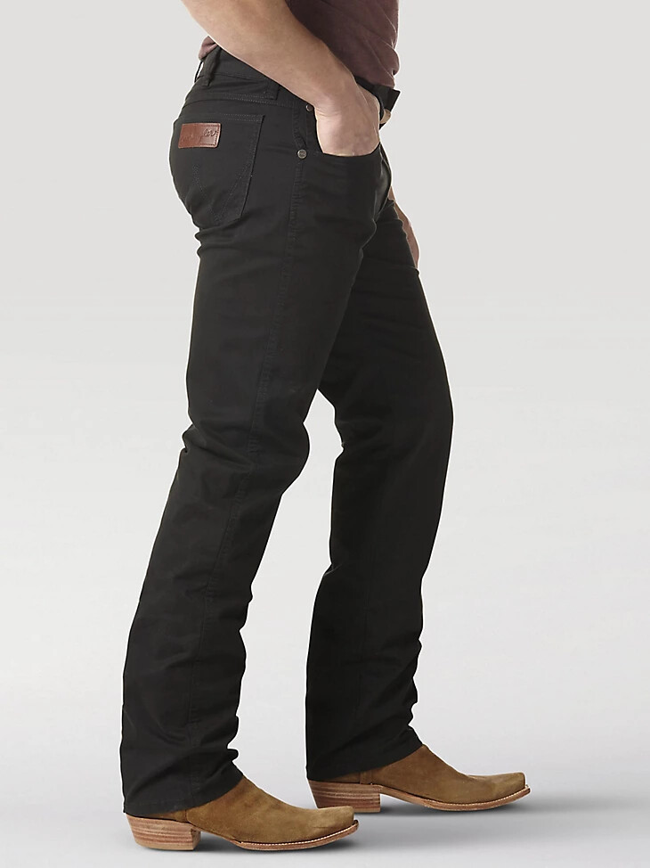 wrangler retro slim fit hose mit geradem bein für herren schwarz