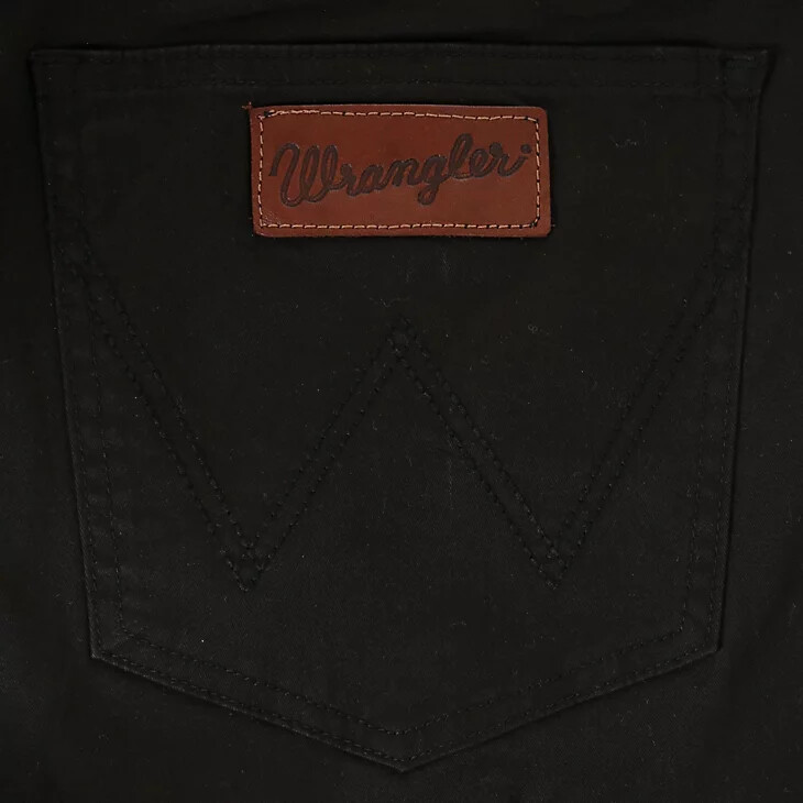 wrangler retro slim fit hose mit geradem bein für herren schwarz
