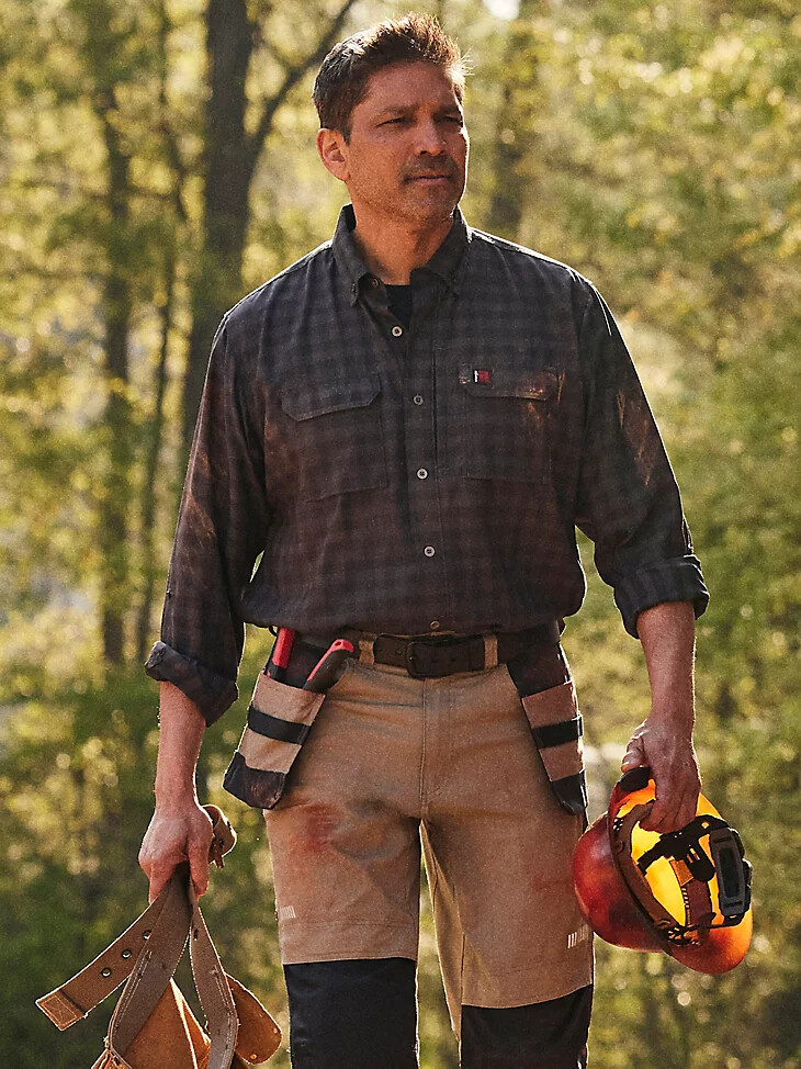 wrangler riggs workwear technisches arbeitshemd grau