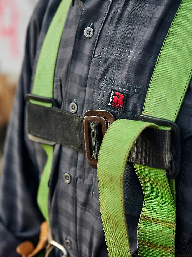 wrangler riggs workwear technisches arbeitshemd grau