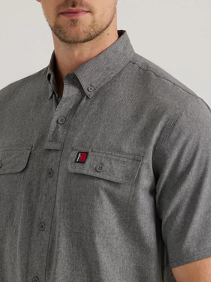 wrangler riggs workwear leichtes belüftetes arbeitshemd asphalt