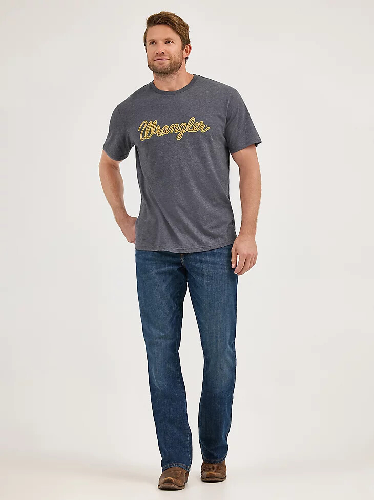 wrangler rope logo t-shirt für herren asphalt