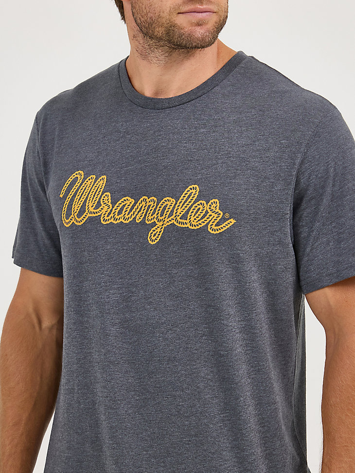 wrangler rope logo t-shirt für herren asphalt