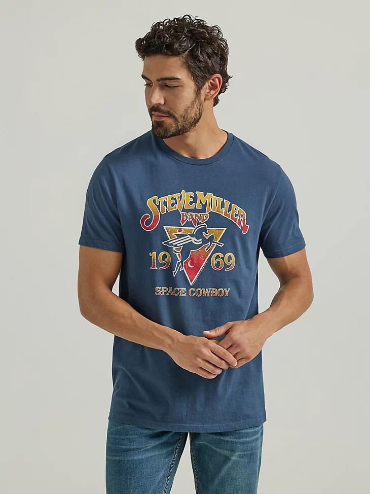 steve miller band grafik-t-shirt mitternachtsblau