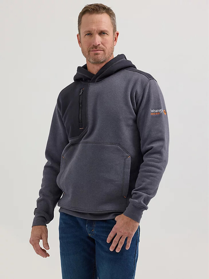 wrangler fr flammenhemmender strickhoodie blaue nächte