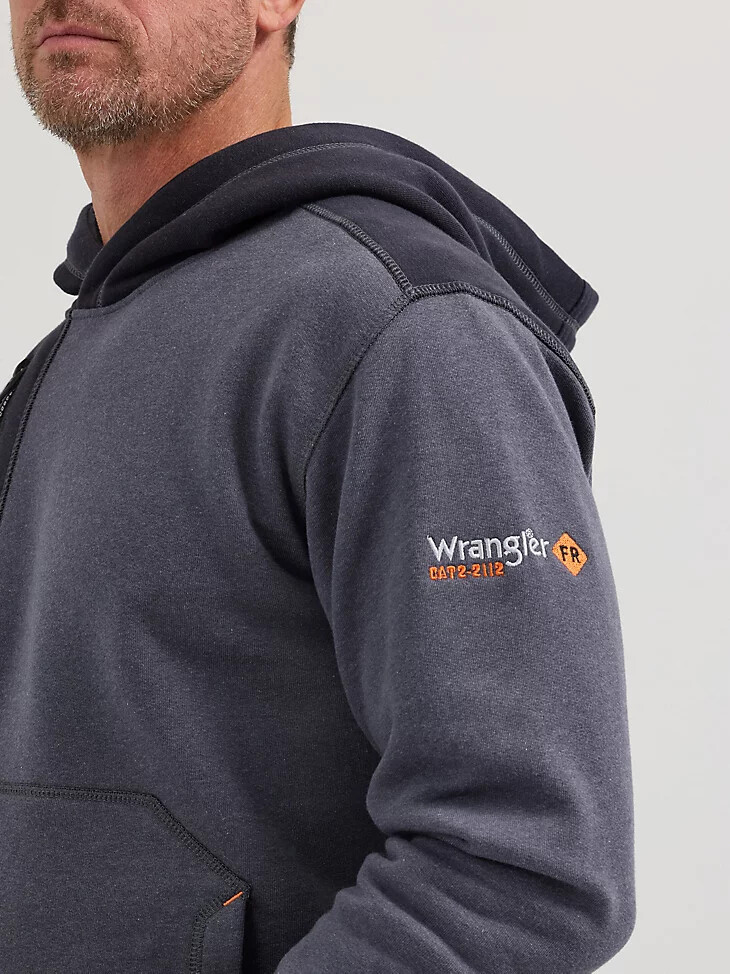 wrangler fr flammenhemmender strickhoodie blaue nächte