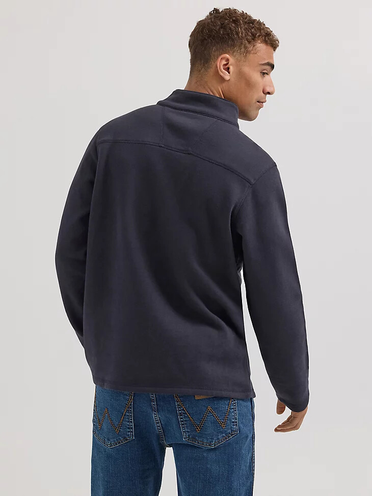wrangler fr flammhemmender viertelreißverschluss-pullover jet black