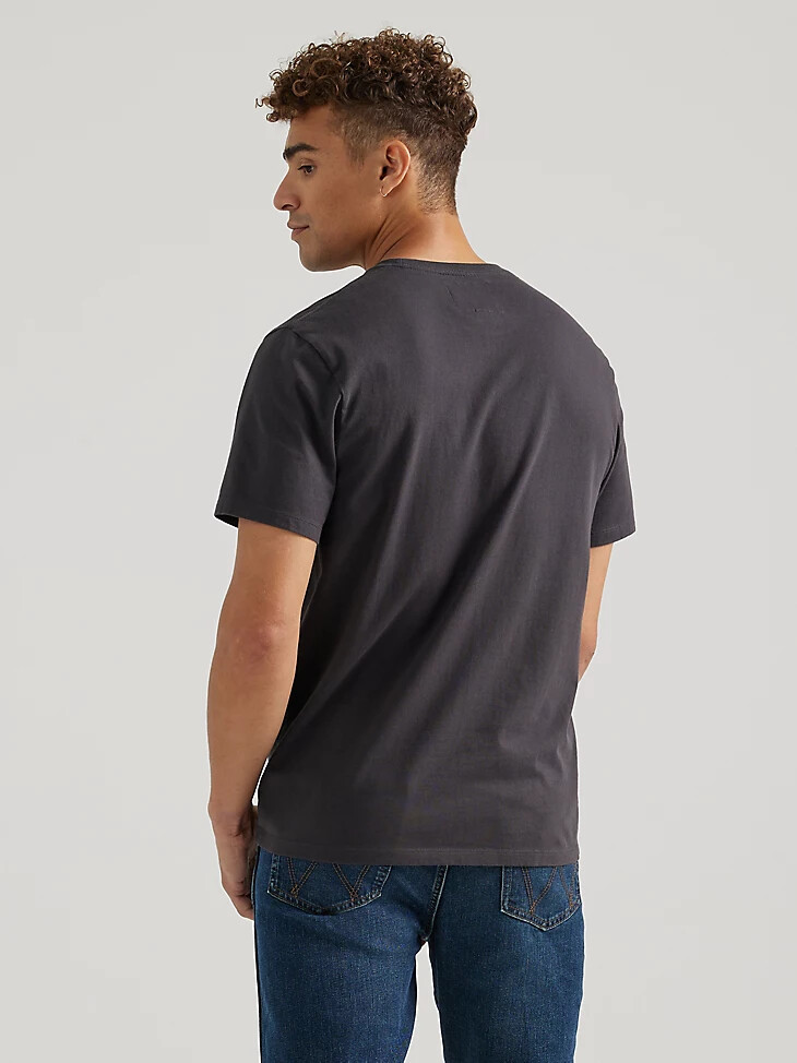wrangler x buffalo trace herren-logo-t-shirt dunkelgrau