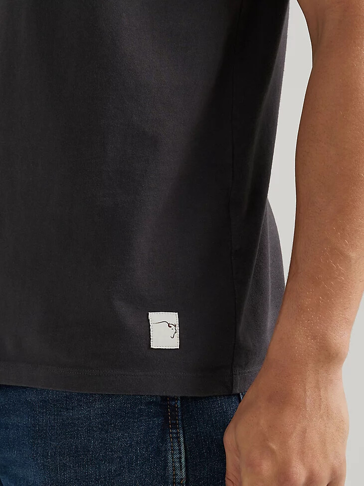 wrangler x buffalo trace herren-logo-t-shirt dunkelgrau