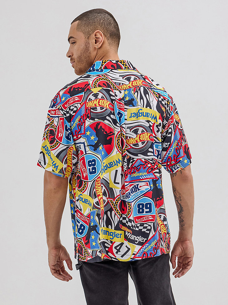 wrangler x hot wheels herren-souvenir-shirt mehrfarbig