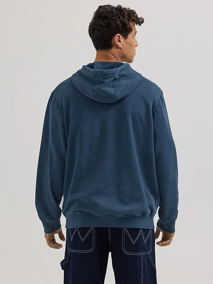 herren-hoodie mit logo lockerer passform mitternachtsblau
