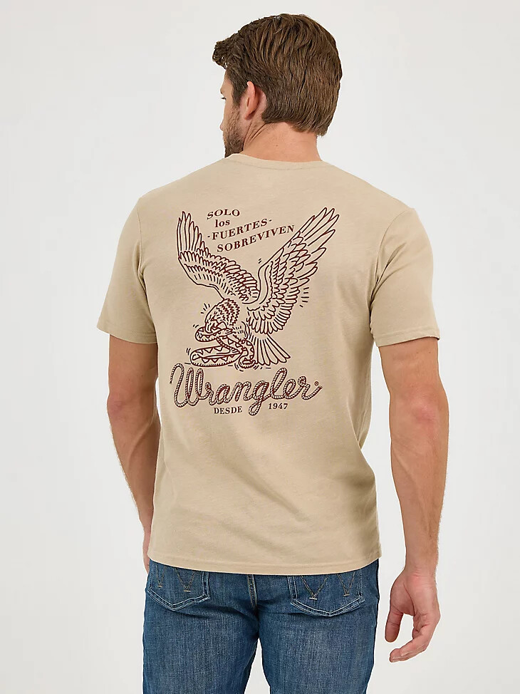 wrangler herren t-shirt und trenchcoat seit 1947 heather