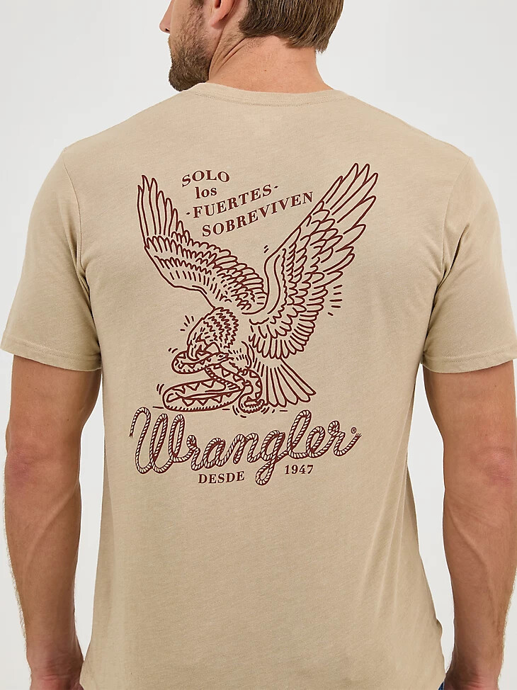 wrangler herren t-shirt und trenchcoat seit 1947 heather