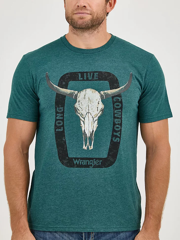 herren-t-shirt mit stierkopf-grafik seemoos