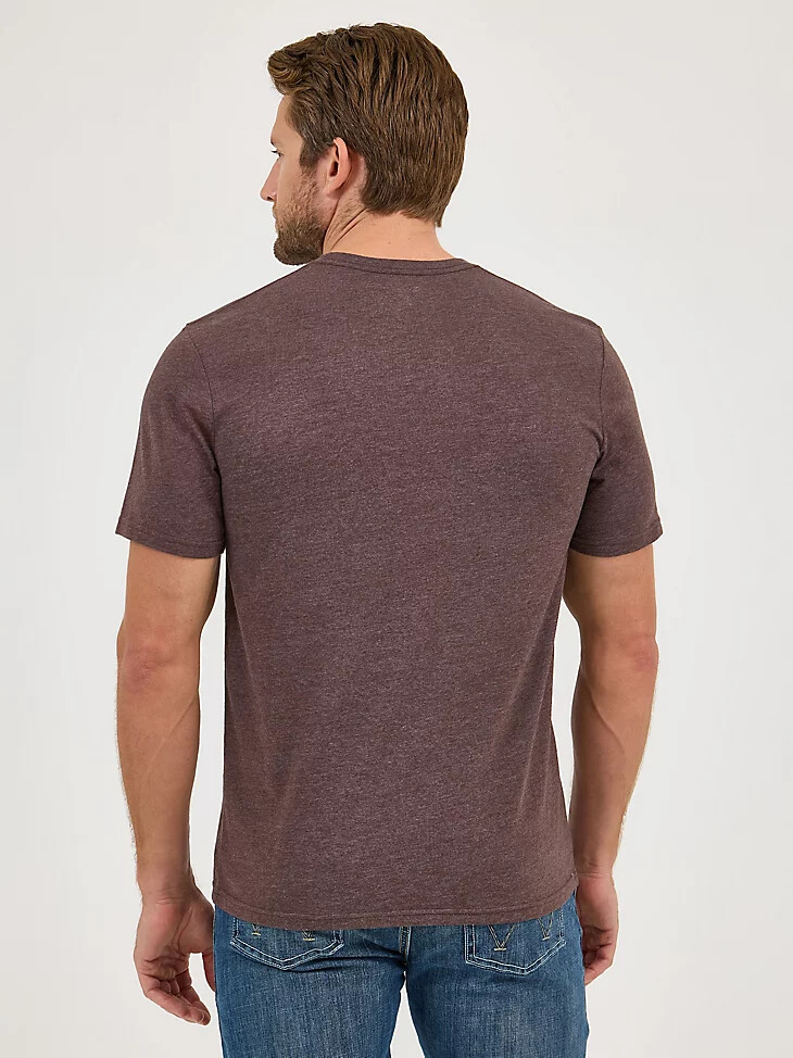 wrangler nostalgia band t-shirt für herren schwarz-kaffee-melange