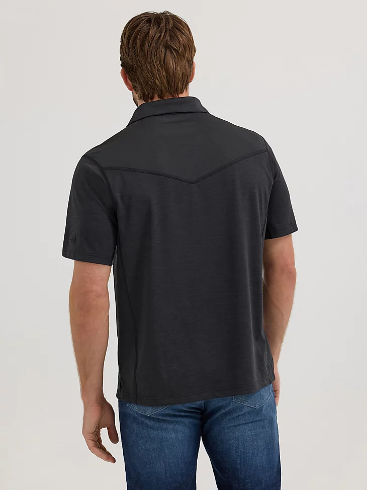 wrangler performance polo für herren schwarz