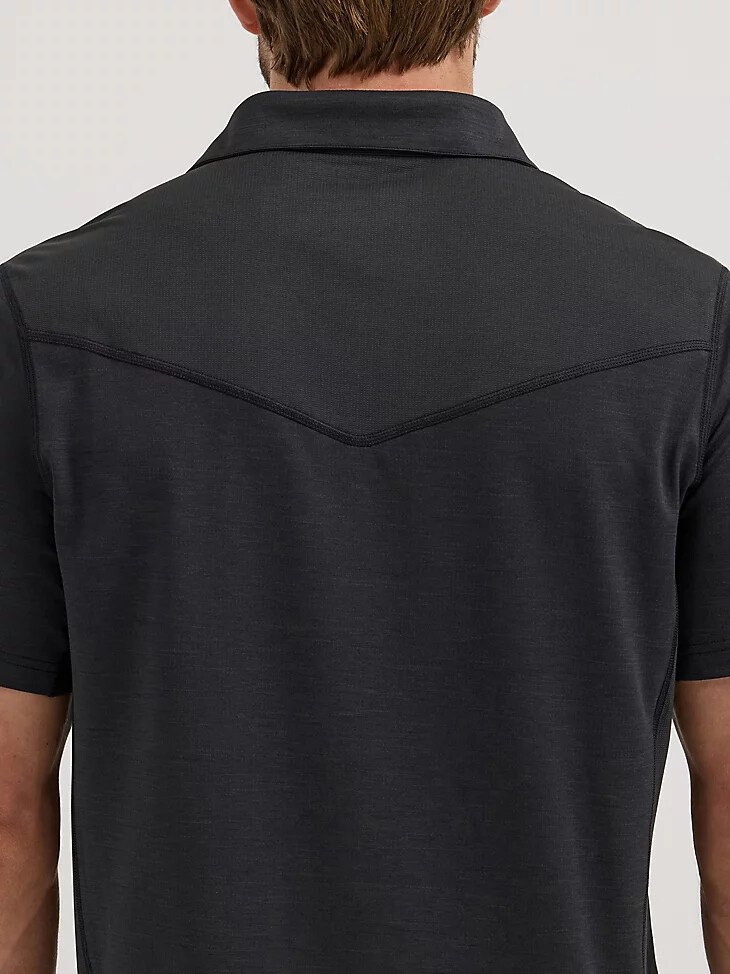 wrangler performance polo für herren schwarz