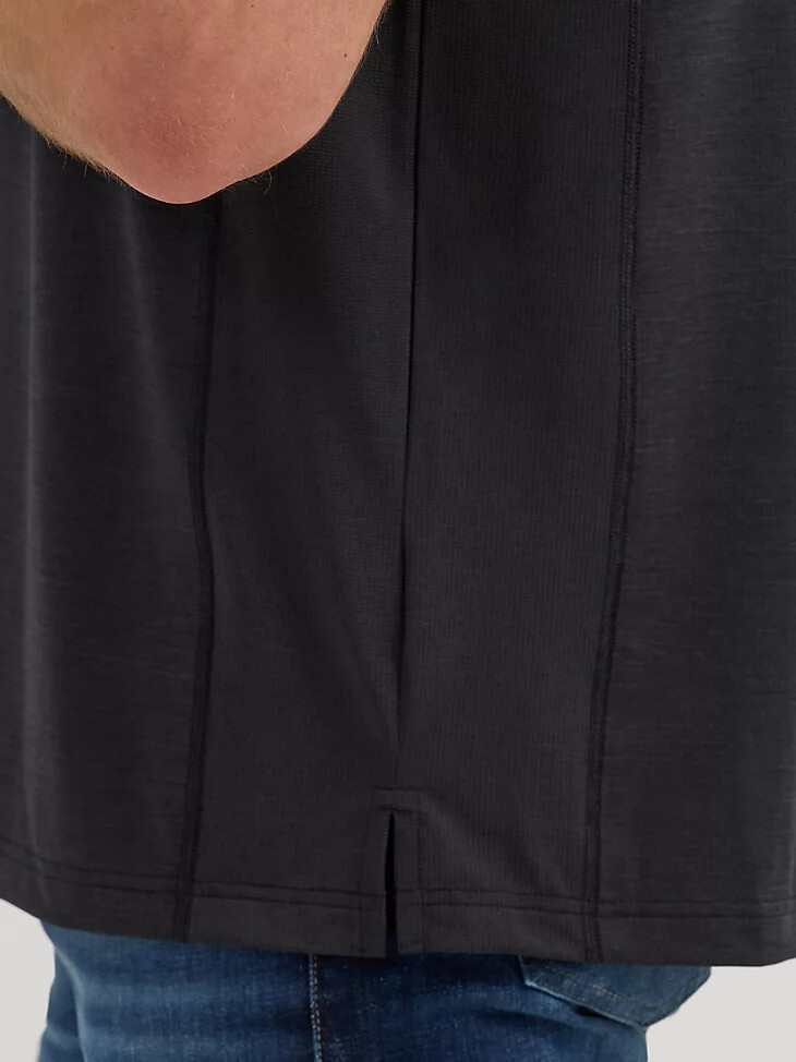 wrangler performance polo für herren schwarz