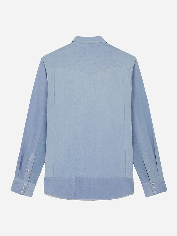 wrangler x beyond retro heritage shirt light wash