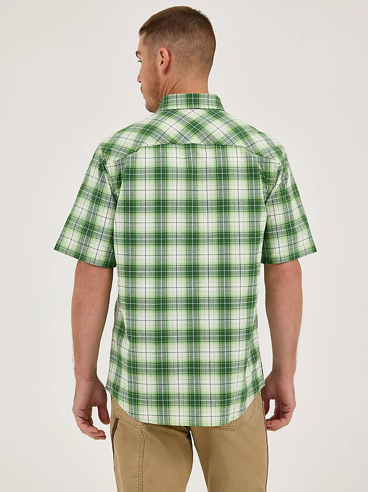 wrangler riggs workwear foreman kariertes arbeitshemd grasgrün