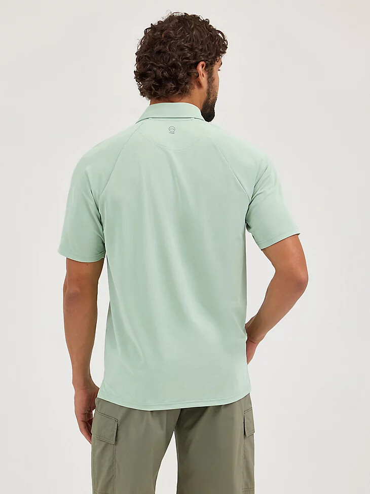 wrangler atg herren-poloshirt chesapeake siltgrün