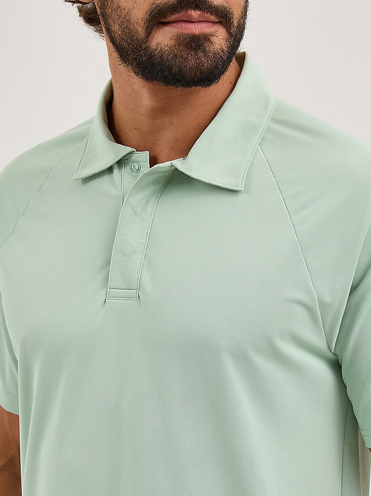 wrangler atg herren-poloshirt chesapeake siltgrün