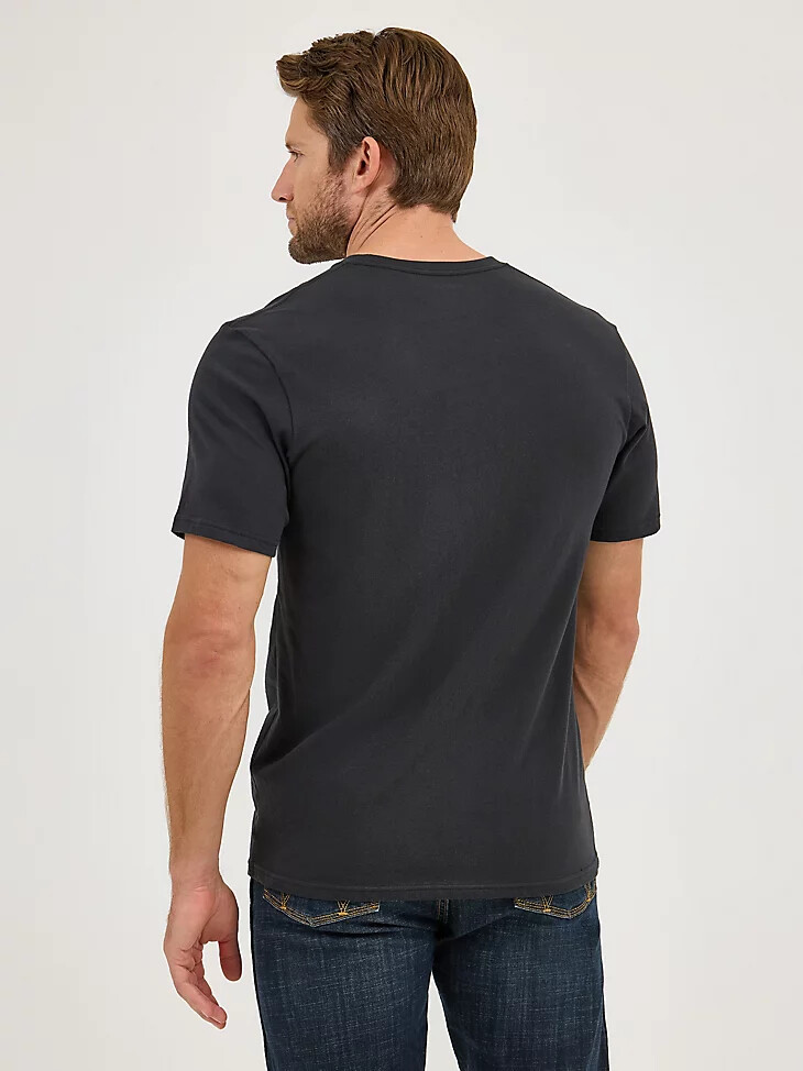 wrangler john denver konzert-t-shirt für herren gewaschenes schwarz