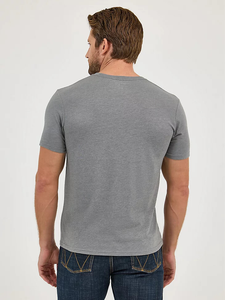 wrangler americana logo t-shirt für herren westerngrau