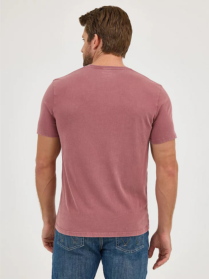 herren-t-shirt mit steerhead-mineral-wash-grafik farbe steer ginger