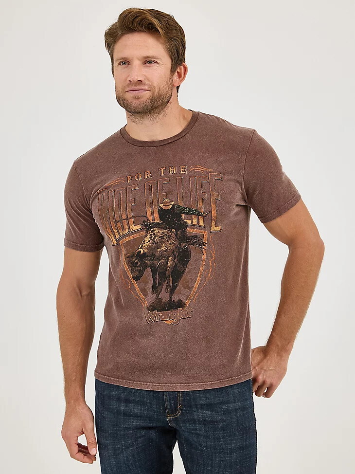 herren-t-shirt „für die fahrt des lebens mit grafikprint
